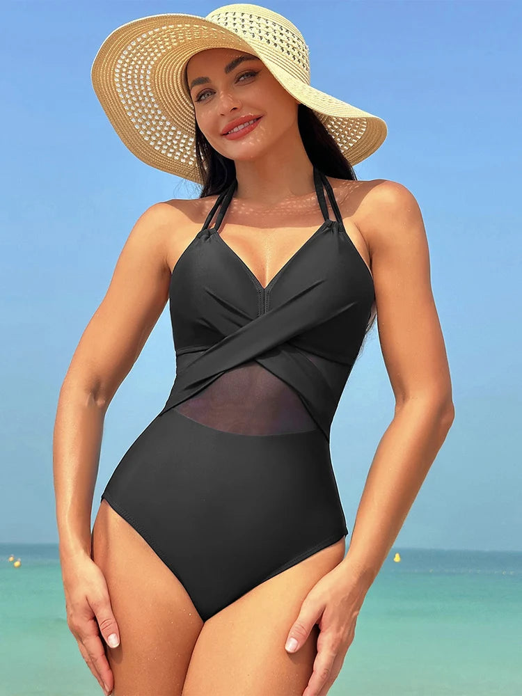 Hanging Neck One Piece Swimsuits