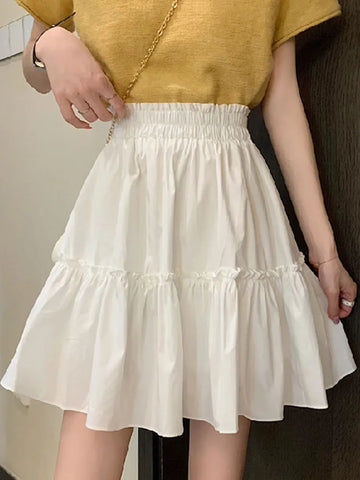 Mini Cute Fungus Patchwork Fairycore High Waist Skirt
