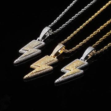 Lightning Necklace Iced Out Chain
