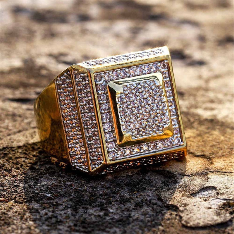 Square Rings iced out