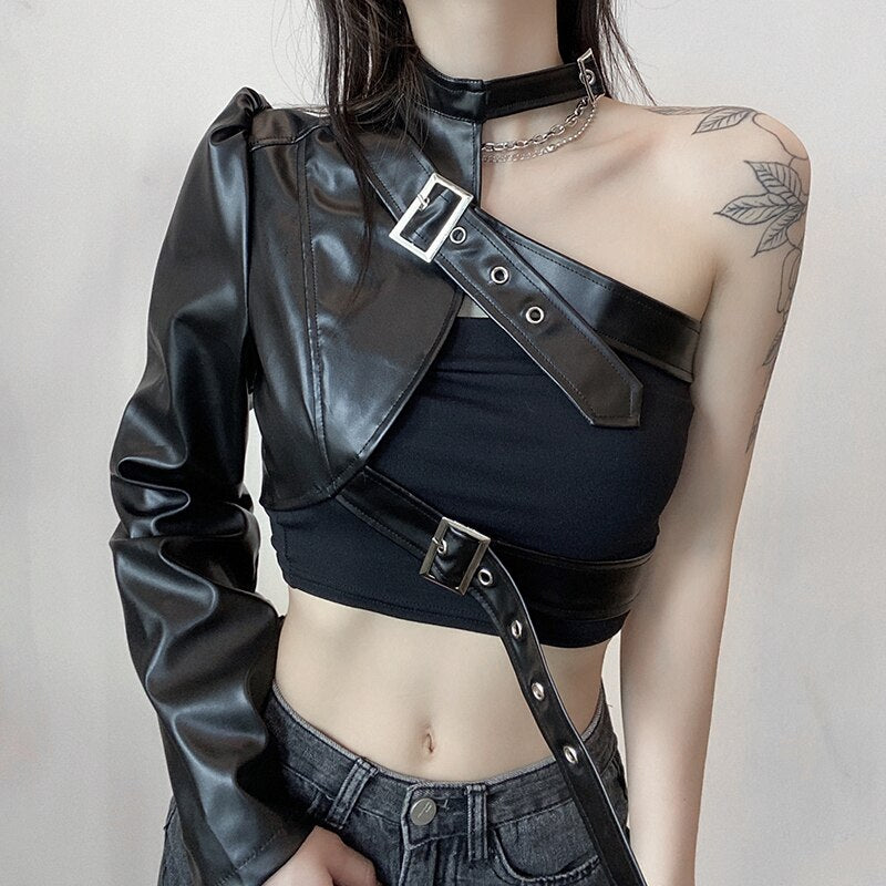 Punk Style Crop Tops