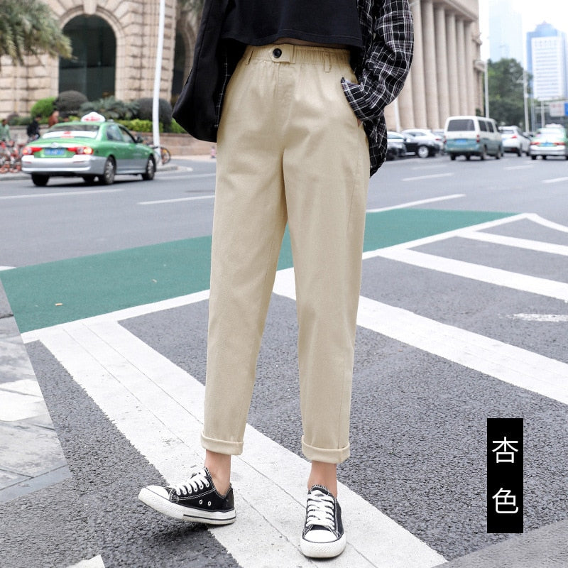 High waist Casual Pants
