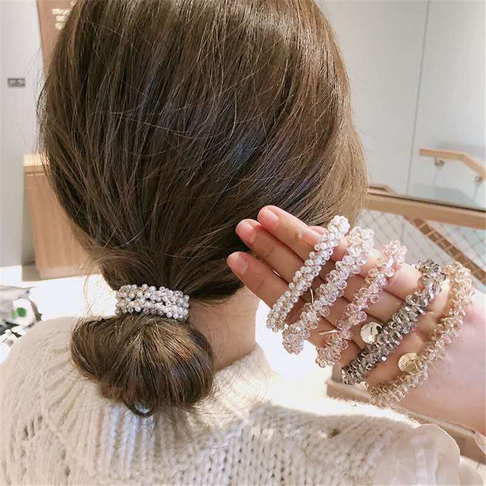 Crystal Pearl Hair Ring