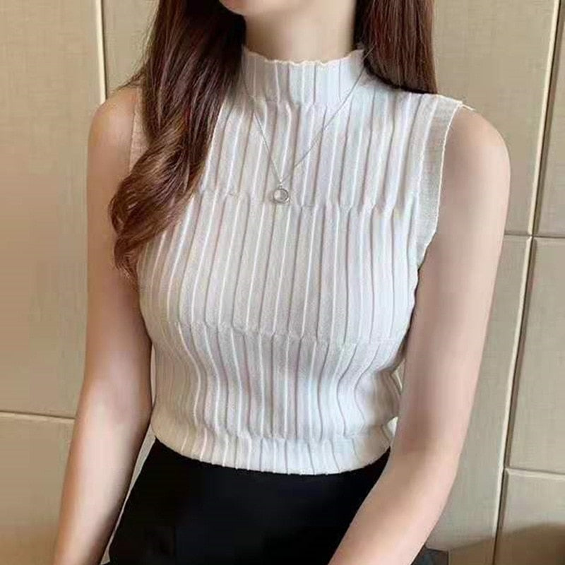 Solid Knitted Vest