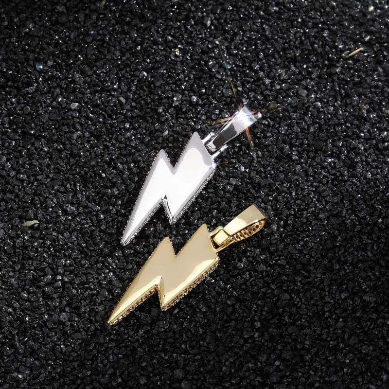 Chain Lightning Design Lightning Necklace Iced Out Chain