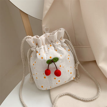 Soft Canvas Cherry Bag