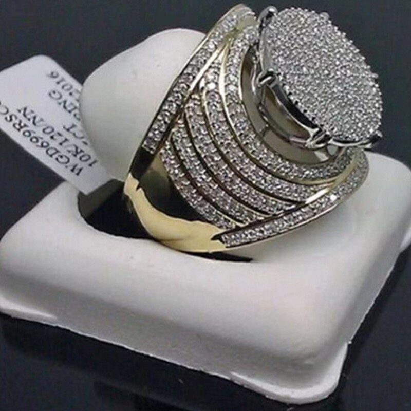 Round Rings Iced Out Cubic Zircon