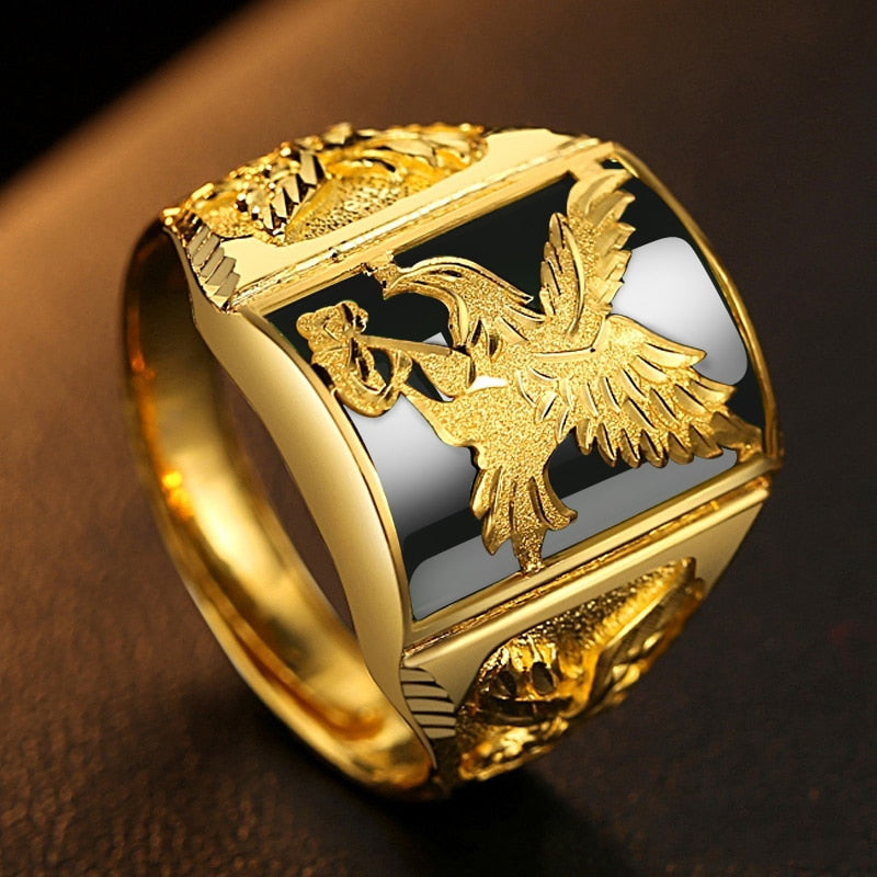 punk rock eagle ring