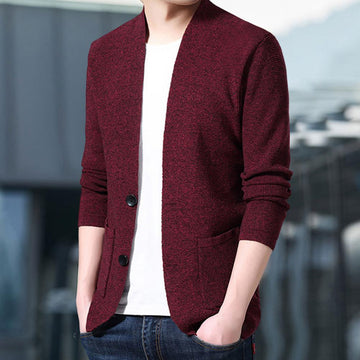 Sweater Coat Single-breasted