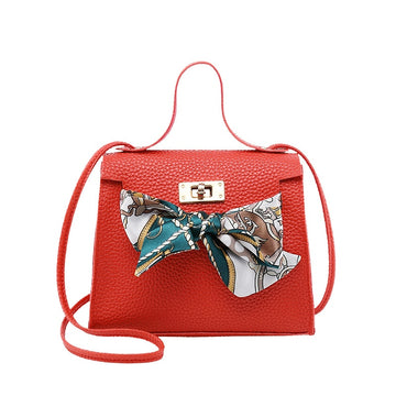 PU Leather Bow-Knot Shoulder Bag