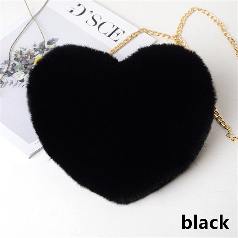 Fluffy Soft Faux Fur Heart Shaped