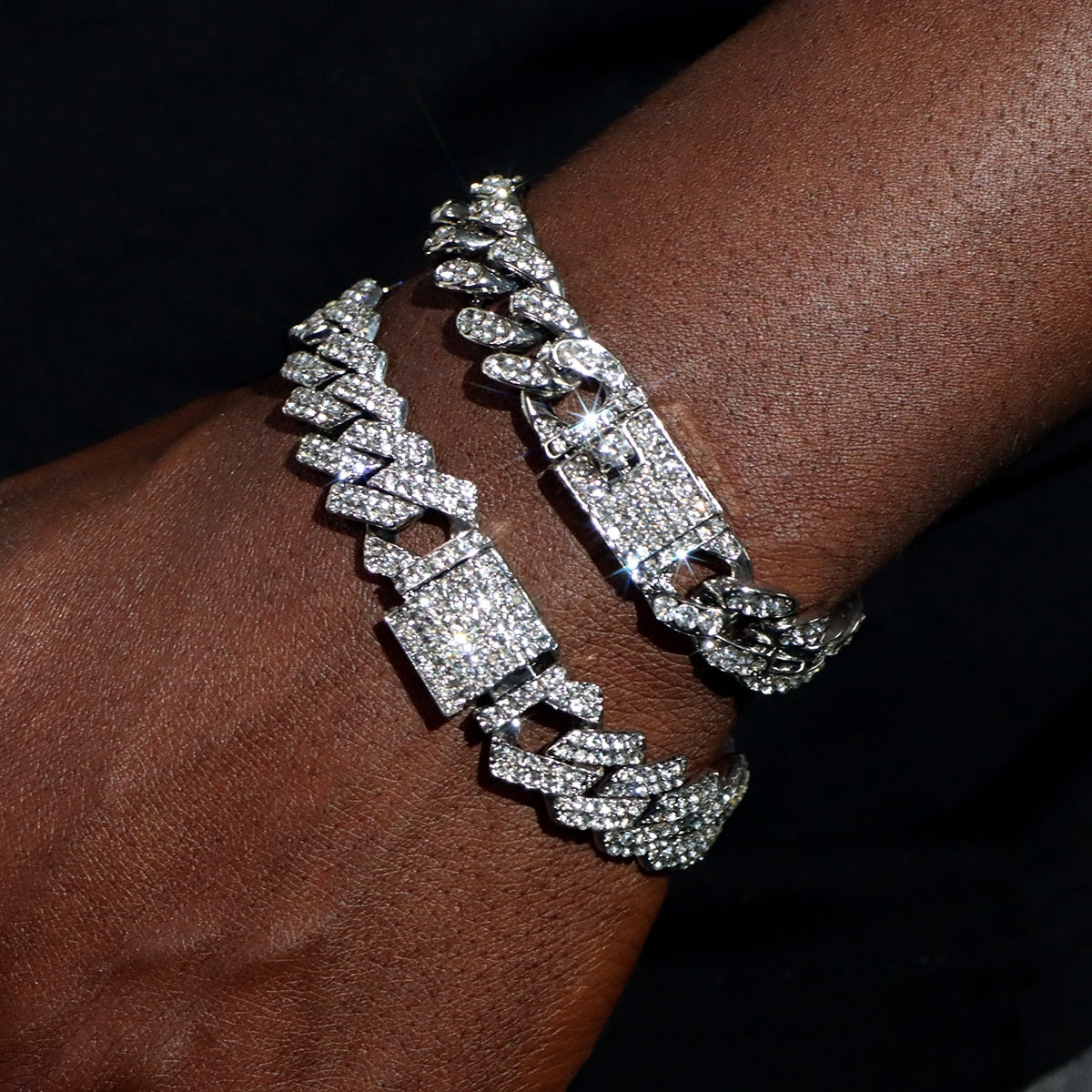 Bling Cuban Chain Bracelets Iced Out