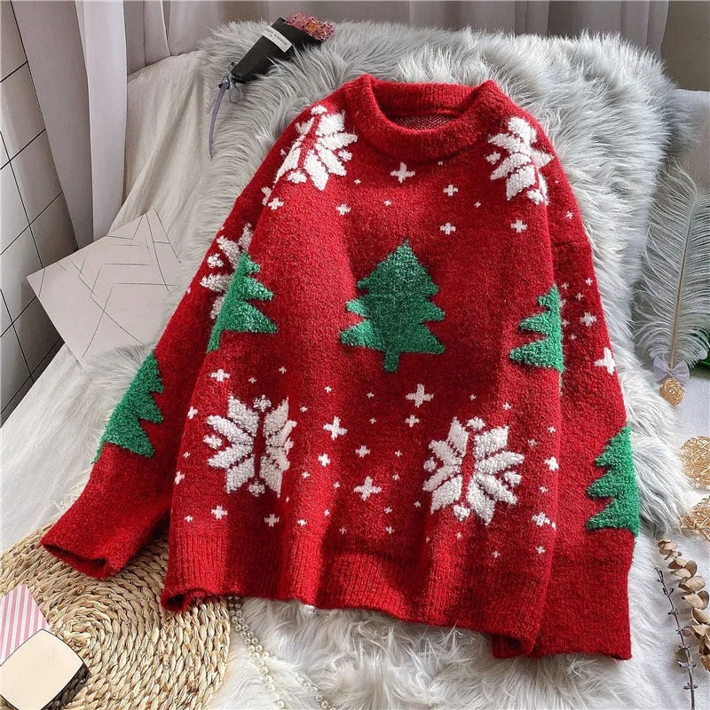Christmas Red Pullover Knitwear